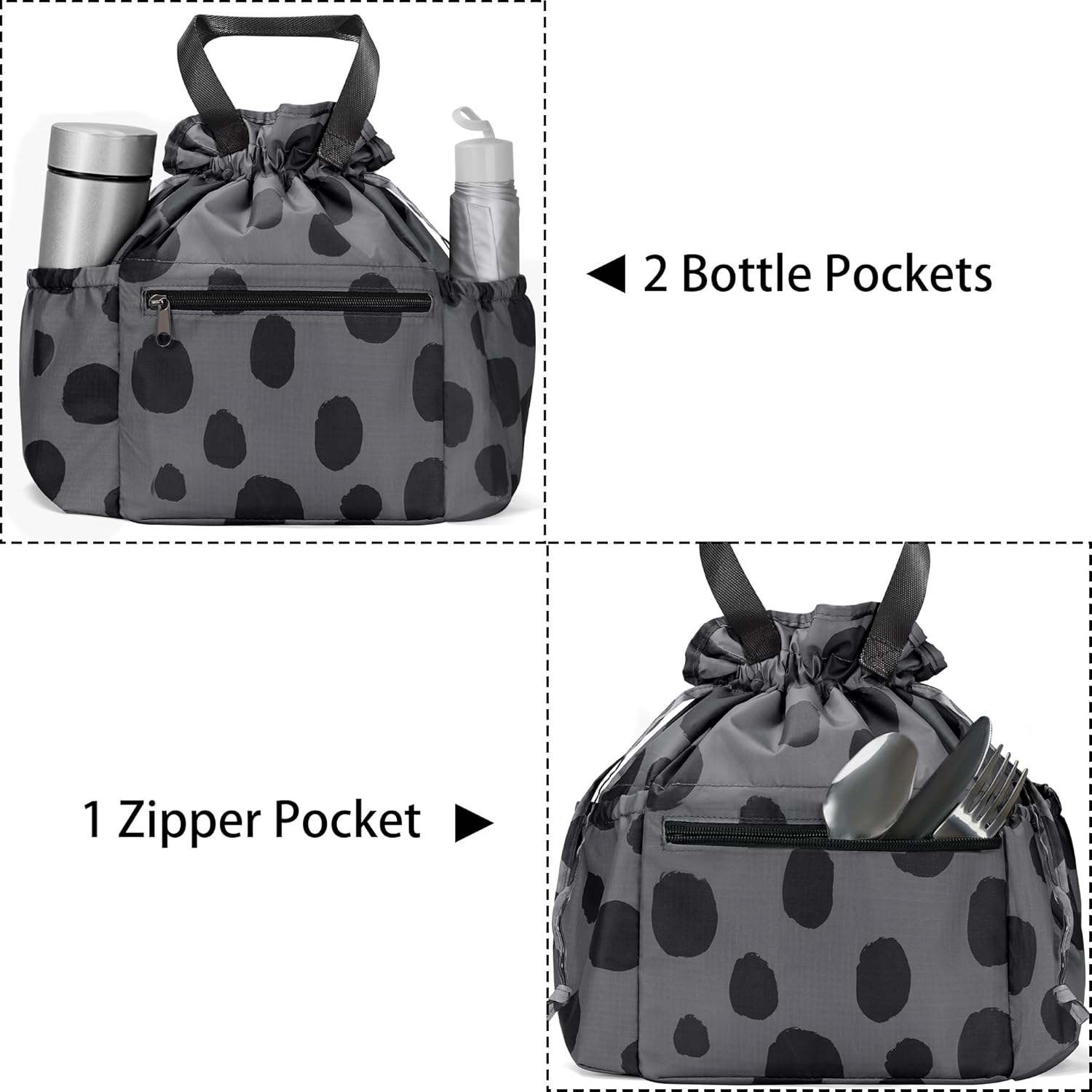 Lunch Bag for Women - Leakproof Insulated Cooler Bag for Work, Picnic, Camping, Beach - Cheetah