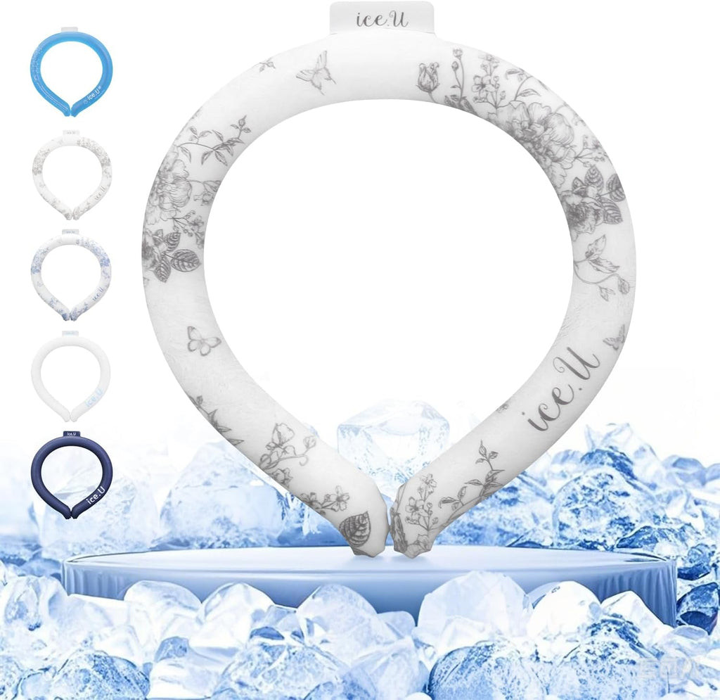 Auto-Freezing Ring – 27°C / 80°F Neck Cooler for Hot Weather, Reusable Cooling Tube Wrap for Sports, Travel, Commuting, Office, and Outdoor Heat Relief