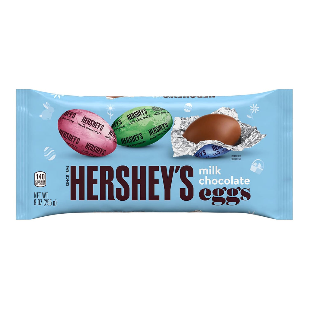 HERSHEY'S Milk Chocolate Eggs, 9oz (Best By: 07/2025-01/2026)