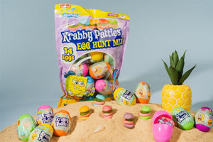 Spongebob SquarePants Gummy Candy Krabby Patty 14 Count Prefilled Plastic Easter Eggs Hunt Mix, 4.44 Ounce (Best By: 09/2026)