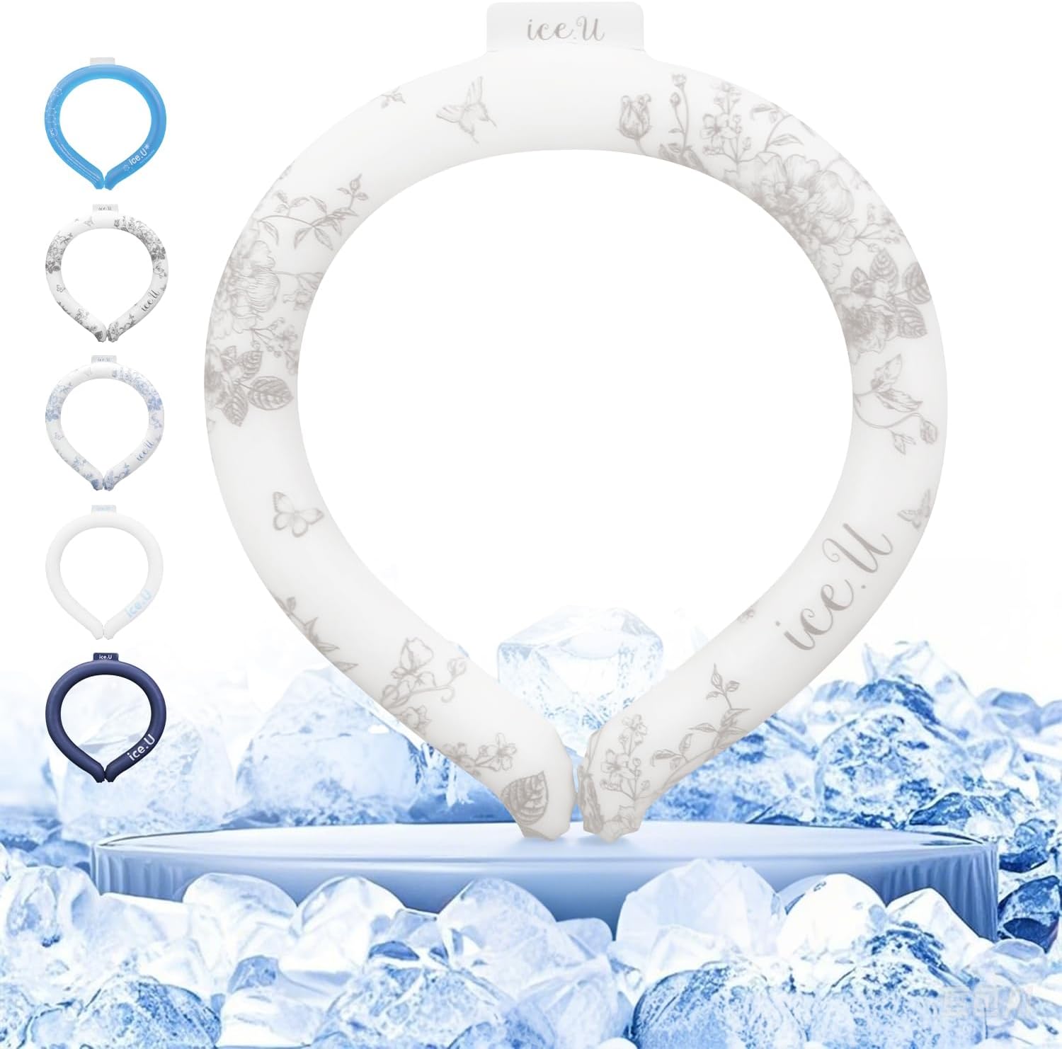 Auto-Freezing Ring – 27°C / 80°F Neck Cooler for Hot Weather, Reusable Cooling Tube Wrap for Sports, Travel, Commuting, Office, and Outdoor Heat Relief