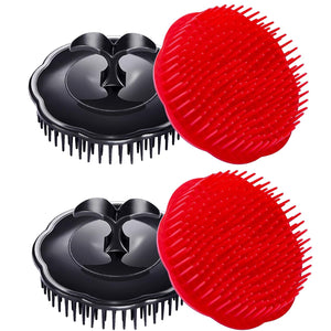Aroveea Hair Scalp Brush Dandruff Cleaning Brush Shower Scalp Shampoo Brush Scalp Massager Pack of 2