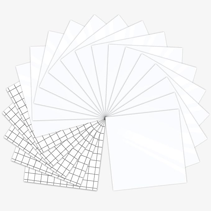 White Permanent Vinyl for Cricut, 12" x 12" Permanent Adhesive Vinyl Sheets-20pc