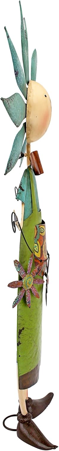Flower Children Metal Garden Statue: Blue Boy