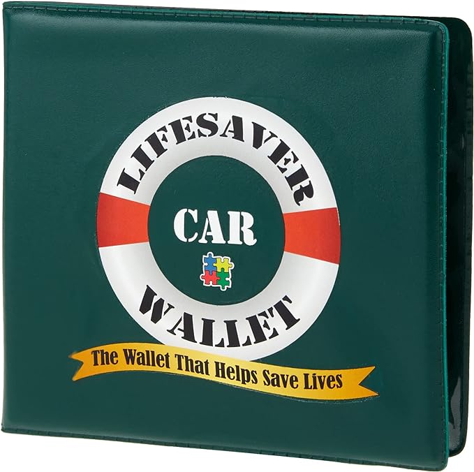 Lifesaver Car Wallet Auto Registration and Insurance Card Holder Auto Organizer For Visor Glovebox