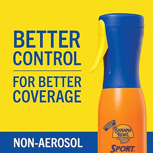 Banana Boat Sport 360 Coverage Sunscreen Spray SPF 50, Non-Aerosol, 360° Coverage, 5.5oz Refillable Mist Bottle, Spray Sunscreen SPF 50