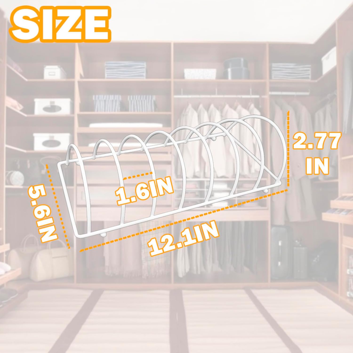 Baseball Cap Organiser, Hat Rack for 7 Hats,Sturdy Ball Cap Stand Organizer for Closet, Bedroom, Dresser, No Install Hat Holder for Closet(white)