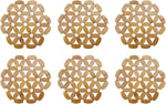 Wooden Trivets,6pcs Natural Bamboo Trivet Mat,8" Kitchen Wood Hot Pads Trivet-Heat Resistant Pads for Hot Dishes- Hexagon