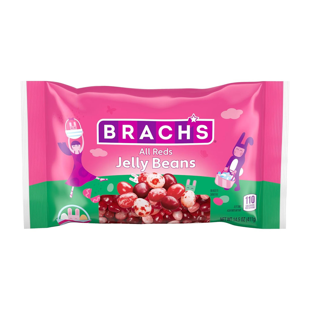 Brach's All Reds Jelly Beans, Springtime Easter Candy, 14.5 oz (Best By: 03/2026)