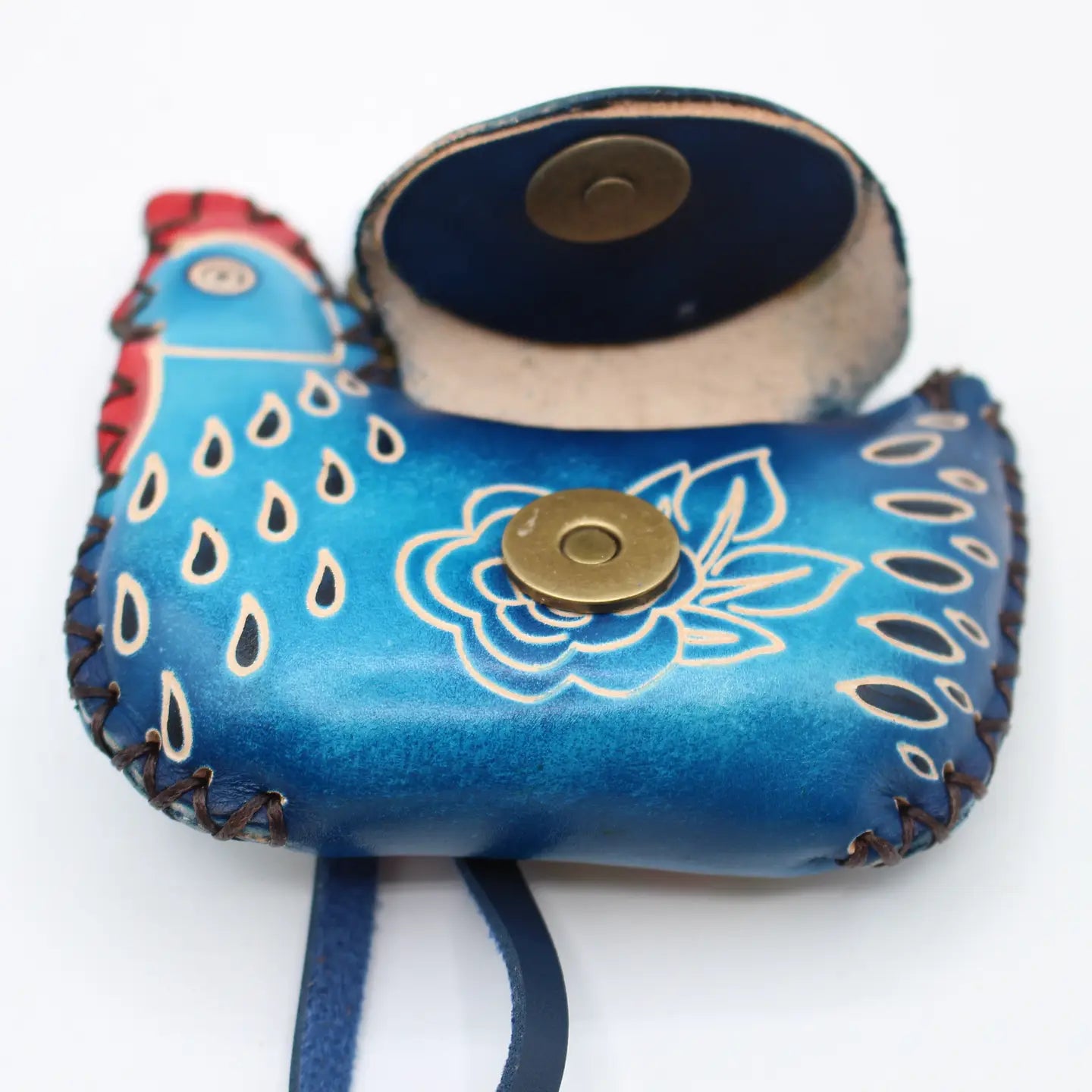 Leather Chicken Hen Coin Purse