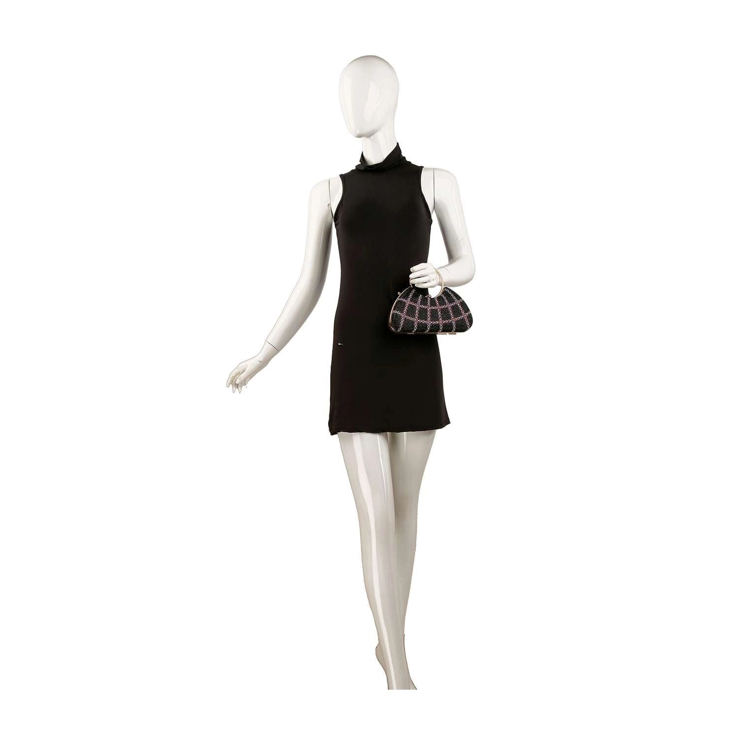 Sparkling Petite Evening Bag-Black