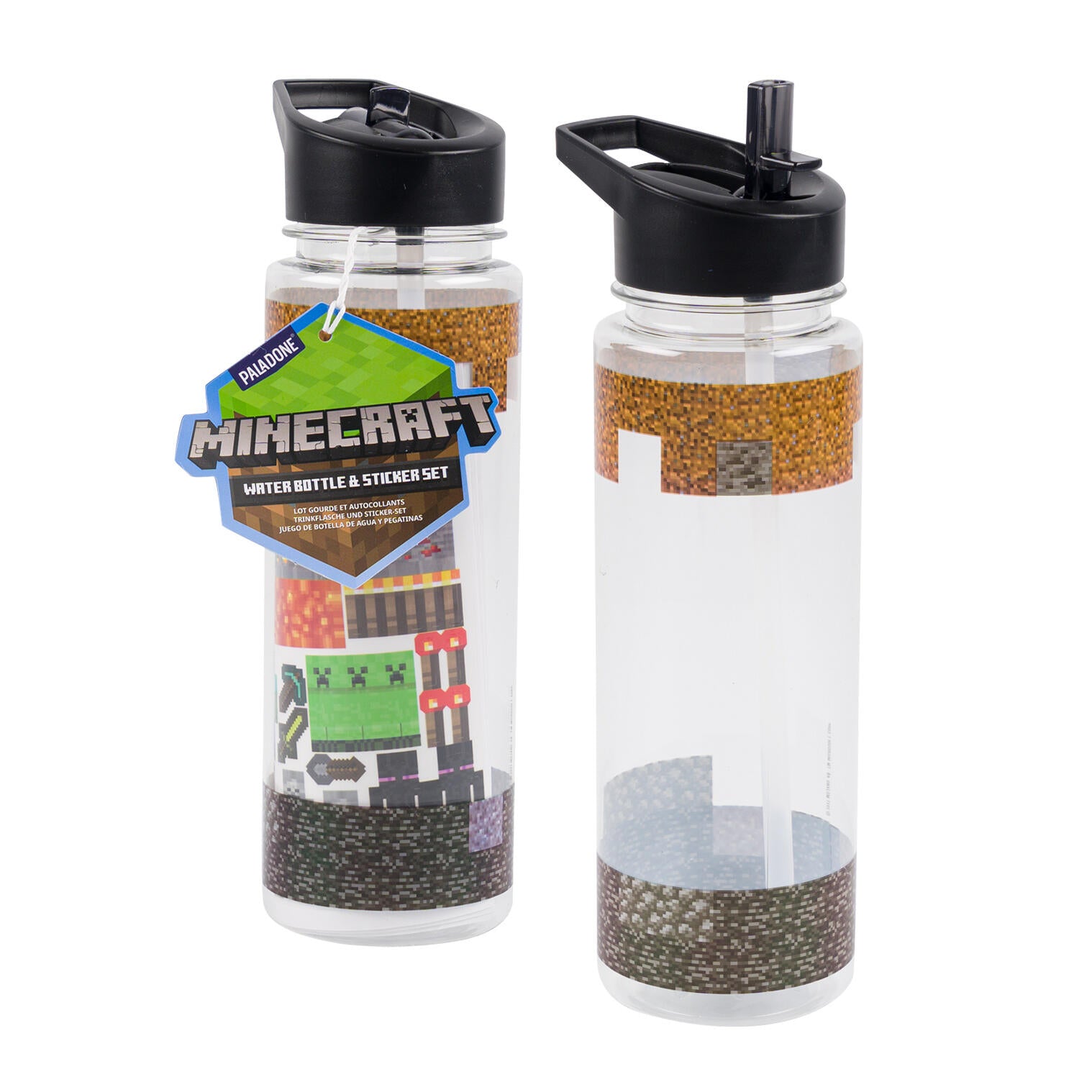 Minecraft Water Bottle and Sticker Set