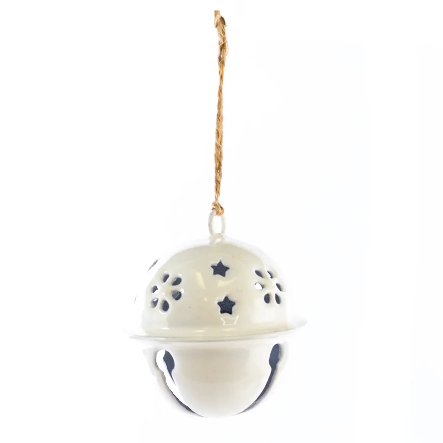 Enamel White Bell Ornament