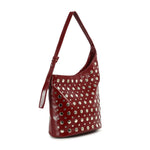 Patent Unique Hobo Design Handbag-Red