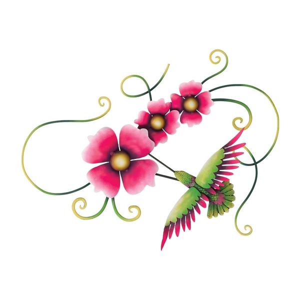 Regal Art & Gift Wall Décor- Hummingbird Triple Flower