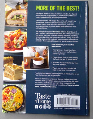 Taste of Home Test Kitchen Favorites Hard Cover Book, 240 Pages 8.25"x11"