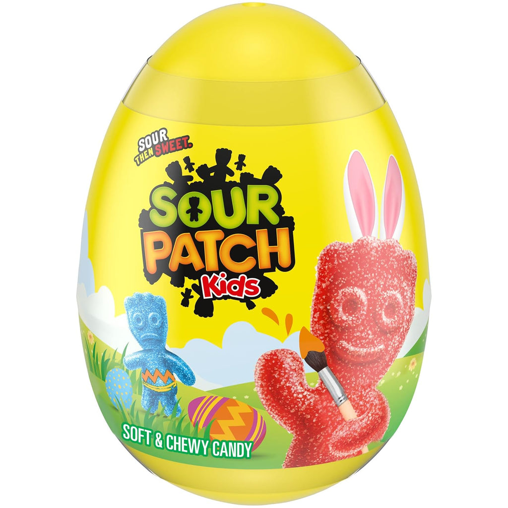 SOUR PATCH KIDS Soft & Chewy Easter Candy, 0.88 oz Easter Egg (Best By: 08/2025, 10/2025)
