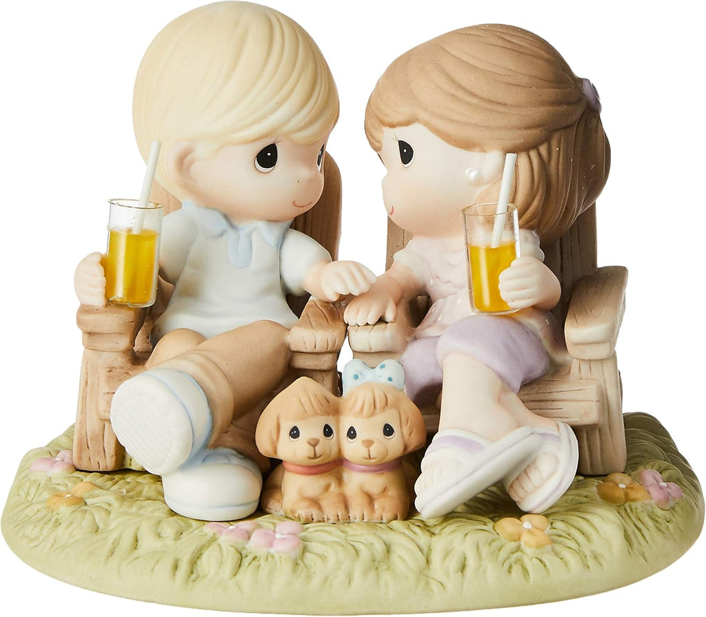 Always Be By My Side Figurine, Bisque Porcelain, 6"X5"x4.25"H