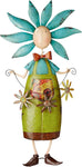 Flower Children Metal Garden Statue: Blue Boy