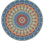 Round 52" Fitted Tablecloth Mandala Boho