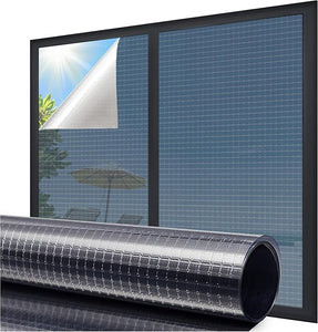 Coavas Window Films for Privacy, UV Protection Window Film for Sun Blocking, UV Heat Control No Glue Static Cling Window Tint for Home 23.6x157.5in