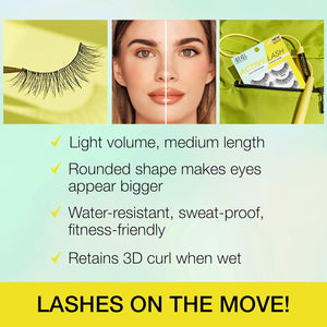 Ardell Active Gainz Lashes - Sweat-Proof & Long-Lasting Wispy Lashes, Comfortable Wear False Eyelashes, 4 Pairs