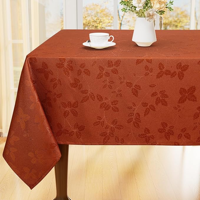 Thanksgiving Tablecloth Rectangle Rust/Burnt Orange
