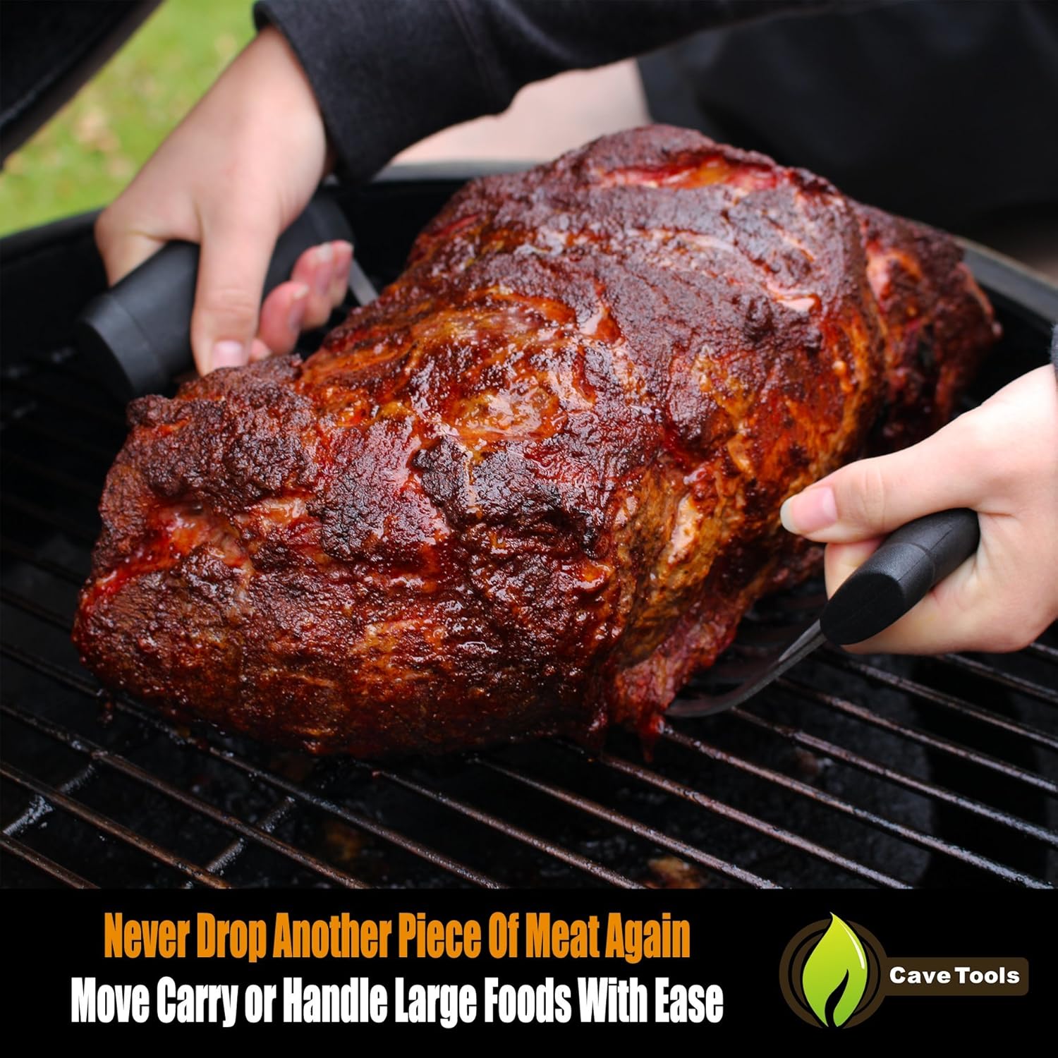 Metal Meat Claws for Shredding Pulled Pork, Chicken, Turkey, and Beef- Handling & Carving Food - Barbecue Grill Accessories for Smoker, or Slow Cooker - Knuckle Grip