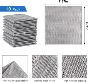 10 Pack Non Scratch Wire Dishcloth, Multipurpose Wire Washing Cloth for Wet and Dry, Scrubbing Wire Dishcloths for Kitchen