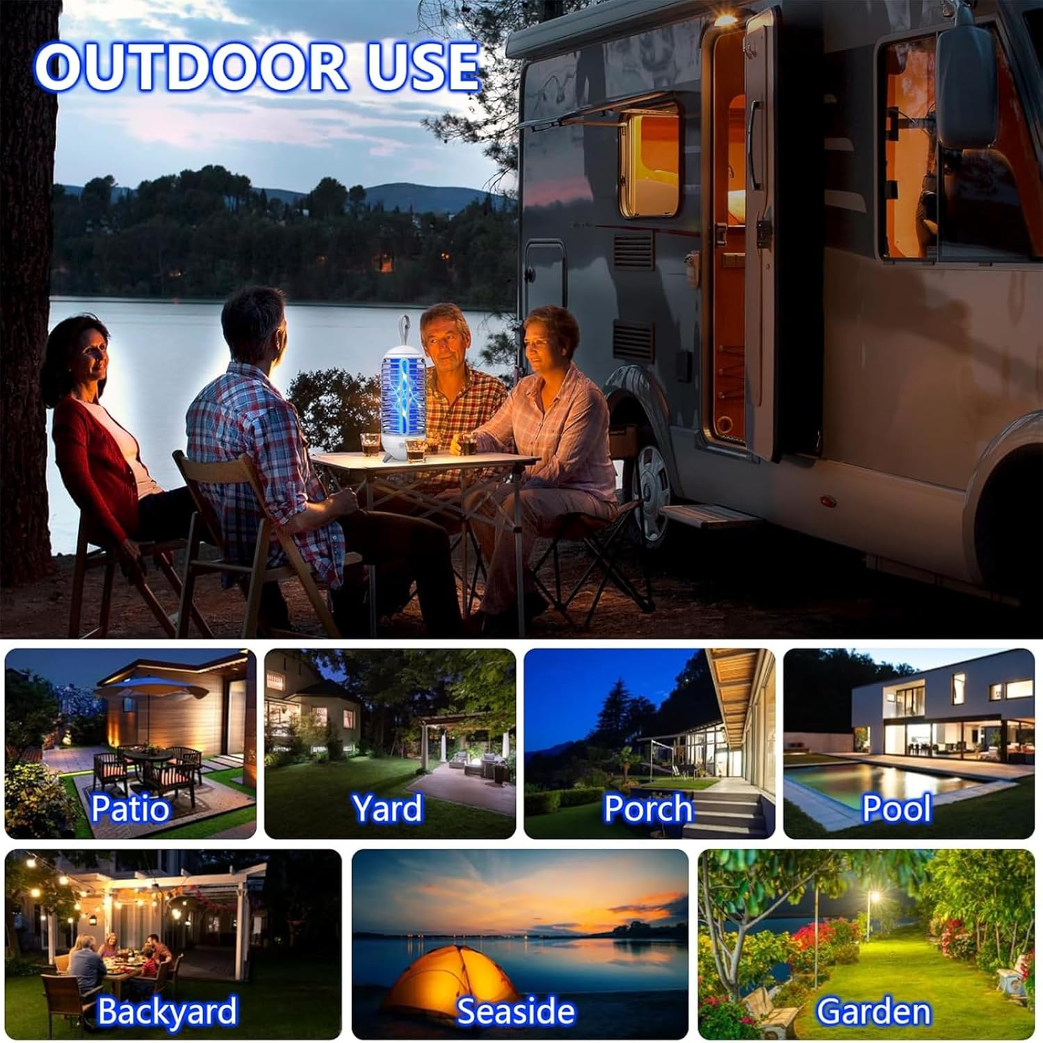 LED Light Bug Zapper - #DYW-006 - 9" USB Charging Bug Zapper