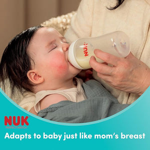 NUK Perfect Match Slow Flow 2-in-1 Natural And Anti-Colic Bottle 5oz., 4 Pack, BPA Free