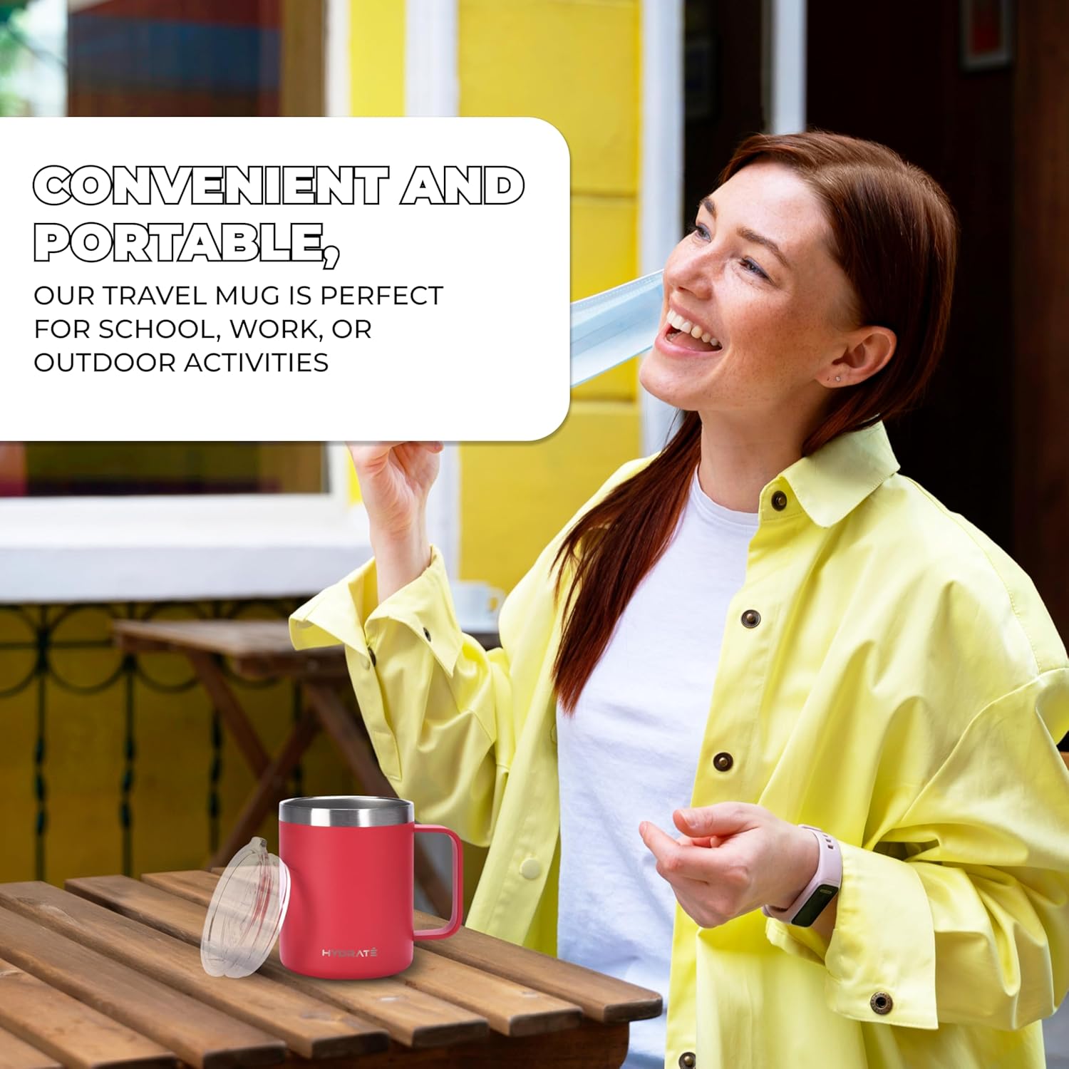 Travel Coffee Tumbler - 12oz - Insulated Tumbler with Double Vacuum Thermal Insulation - Secure Lid - Ideal for Coffee Enthusiasts and On-the-Go Men and Women - Travel Coffee Mugs