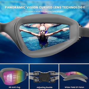 Polarized Swim Goggles Anti-fog Anti-ultraviolet Full Protection Unlight Leakage Clear Vision Mirrored Vanquisher