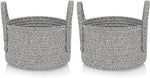 CubesLand Small Storage Baskets for Shelf,Cube Organizer Basket Bin,Woven Baskets for Shelves,Soft Toys Storage Basket,Baby Nursery Basket Bin,Home Decor 9.5x5.51 Gray