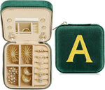 Jenria Mothers Day Gifts for Mon, Travel Jewelry Case for Women, Jewelry Organizer, Jewelry Box, Unique Gifts, Personalized Gifts for Her, Birthday Gifts for Mom, Teen Girl, Girlfriend, Green, A