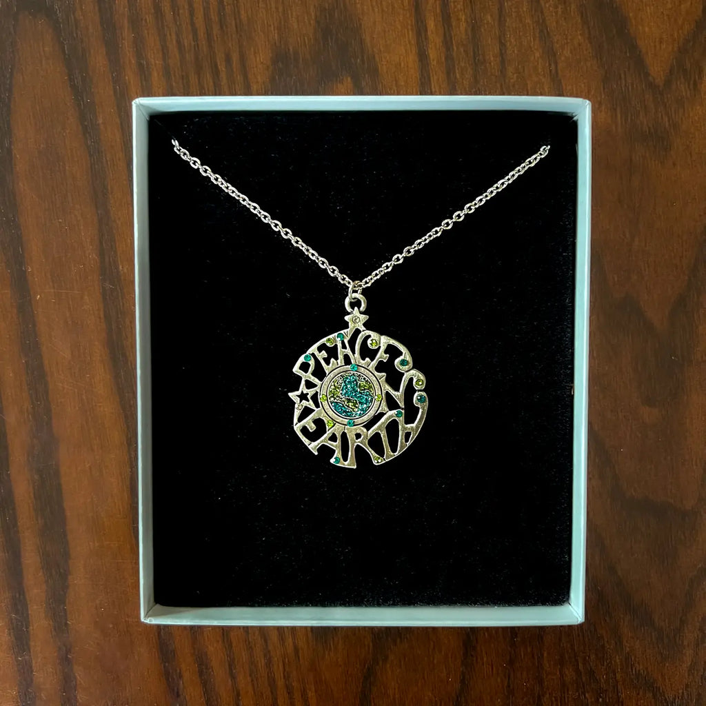 Peace On Earth Sparkling Pendant Necklace
