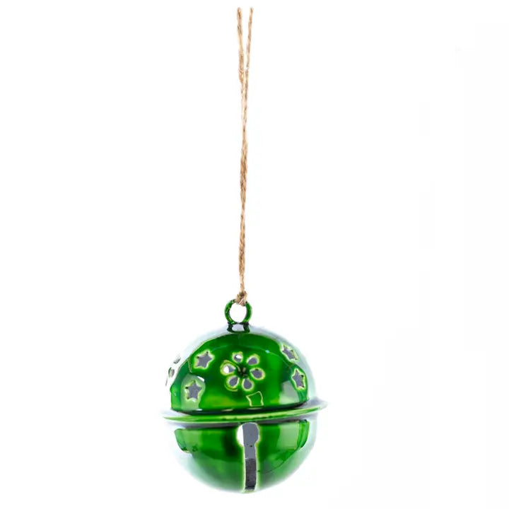 Enamel Green Bell Ornament