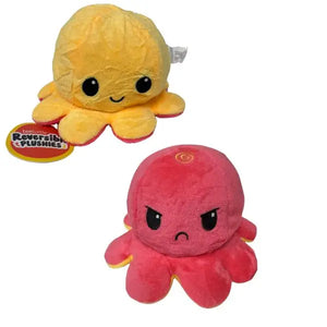 The Official Teeturtle - Reversible 6" Octopus Plush-Yellow/Red