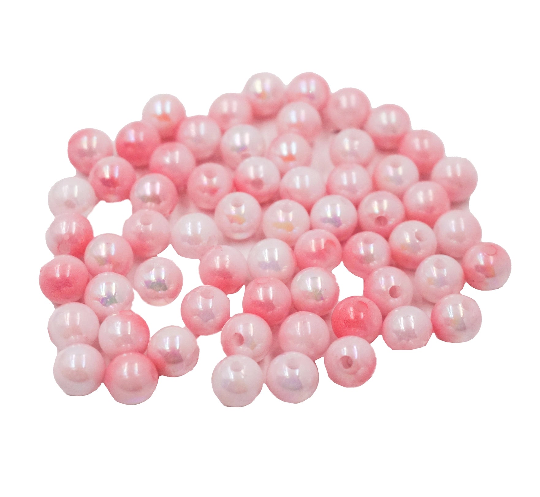35g Acrylic Beads 0.3" (8mm)-Comes in White or Pink Colors