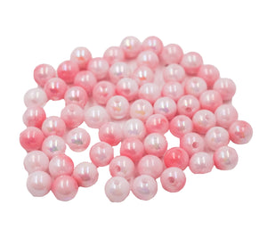 35g Acrylic Beads 0.3" (8mm)-Comes in White or Pink Colors