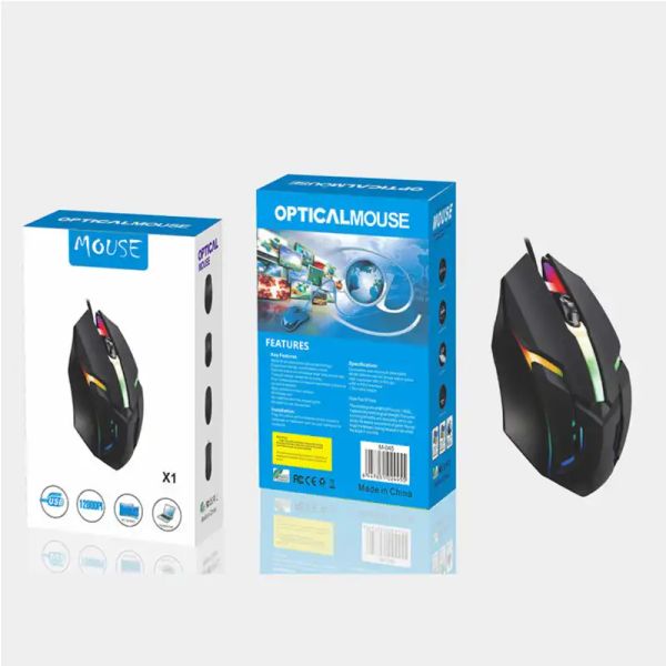 X1 Optical Gaming Mouse Wired MS0716 Essential Gaming Mouse