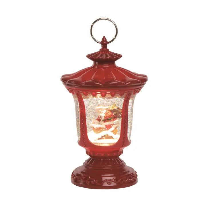 Christmas Plastic Light Up Santa Street Light Lantern