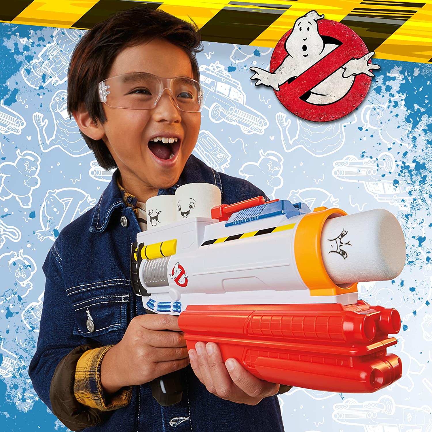 Hasbro Ghostbusters Mini-Puft Popper Blaster with 3 Foam Puft Popper Projectiles