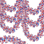 3 Pack 4th of July Patriotic Tinsel Garland Decoration, Red, White and Blue Tinsel with American Flag Glitter Hanging Garland for Memorial Day, Independence Day Indoor and Outdoor Decor