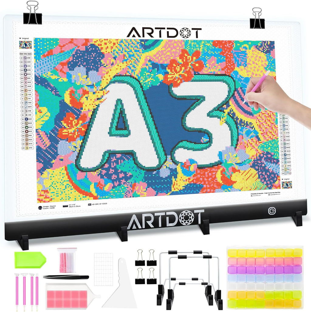 ARTDOT A3 LED Light Pad for Diamond Art Kits