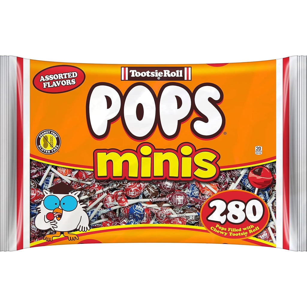 Tootsie Pops Roll Mini with Chocolatey Center, 280 count, 50.37 Ounce Bag, 5 Flavors, Multi