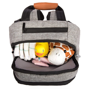 Simple Being Baby Diaper Bag Backpack Cooler, Multi-Function Travel Bags (Grey)
