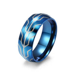 Cool Fashion Men's Titanium Steel ( Blue ) Ring - Various Sizes
