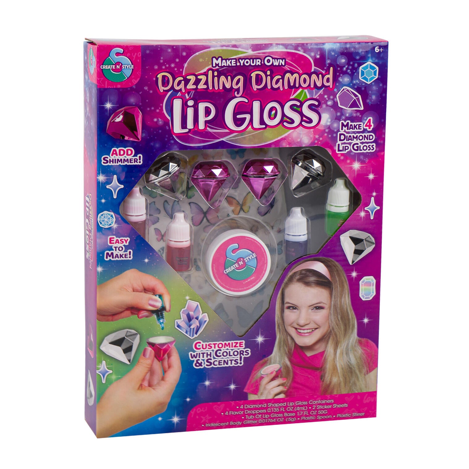 DIY 14pc Lip Gloss Activity Set - Dazzling Diamond