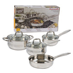 Gibson 7pc Stainless Steel Bellys Cookware Set